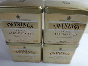 TWININGS black tea. empty can 4 piece 