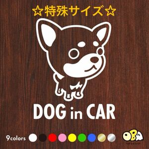 DOG IN CAR/チワワ・スムースB カッティングステッカー KIDS IN CAR・SAFETY DRIVE