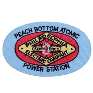 DF126 PEACH BOTTOM ATOMIC POWER STATION ピーチボトム原子力発電所 ワッペン パッチ ロゴ エンブレム アメリカ 米国 USA 輸入雑貨