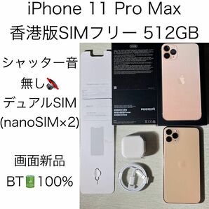 Apple iPhone 11 Pro Max 512GB 海外版 SIMフリー 香港版 シャッター音なし デュアルSIM 本体