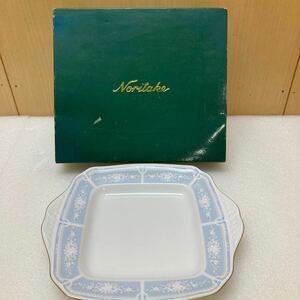 YK7868 Noritake ノリタケ 方皿　1507L 直径約24.6×28.2＊3.7cm 現状品　1103