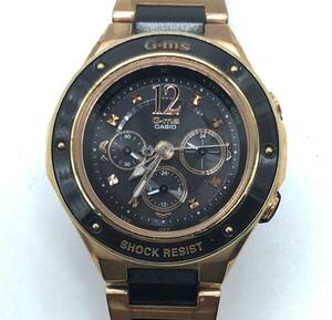 不動品 BABY-G CASIO ベビージー MSA-7100DGJ g-ms 腕 時計 ゴールド 黒 dic9 レディース