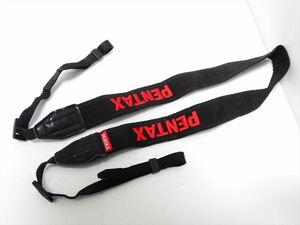 PENTAX 純正 ストラップ O-ST53 黒色(ブラック) 赤(レッド) ペンタックス 刺繍 送料140円 K100D　355