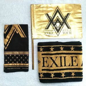 ◆EXILE◆エグザイルツアーグッズ◆ライブグッズ◆バンダナ◆マフラータオル◆フラッグ◆3点まとめて◆