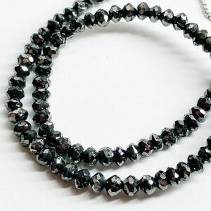 K18WG!!［天然ブラックダイアモンドブレスレット10.06ct］M 約18cm 4g 18金 black diamond bracelet ジュエリー jewelry DD0/DI0