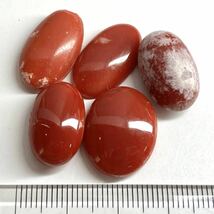 ［天然血赤本珊瑚5点おまとめ10g］M 50ct ルース 裸石 宝石 ジュエリー jewelry coral コーラル サンゴ さんご カボション DG5_画像4