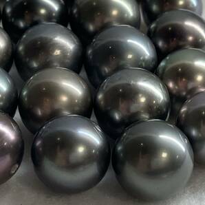 ［南洋黒蝶真珠23点おまとめ］A 重量約50.0g 約250ct 11.5-12mm珠 pearl パール ルース 裸石 宝石 ジュエリー jewelry DI0 ①の画像1