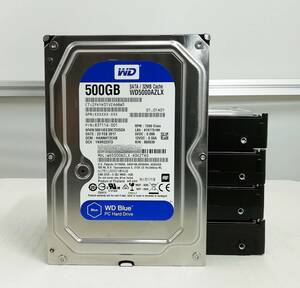 Western Digital 3.5インチ HDD WD5000AZLX 500GB x5枚 セット ブルー データ削除済み 即日発送 一週間返品保証【H24030702】