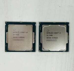 【2枚セット】Intel Core i5-7500 コア4 スレッド4 キャッシュ6MB 3.40GHz(最大3.80GHz) FCLGA1151 稼働品回収 即納【H24031802】