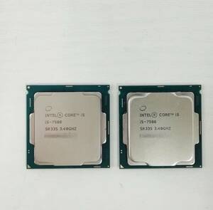 【稼動品回収】Intel Core i5-7500 コア4 スレッド4 キャッシュ6MB 3.40GHz(最大3.80GHz) FCLGA1151 x2個セット 即納【H24030101】