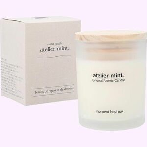 atelier プレゼントにも人気 蓋付き 長持ち 30時間以上 を使用 アロマキャンドル《バ 国産 mint. 162