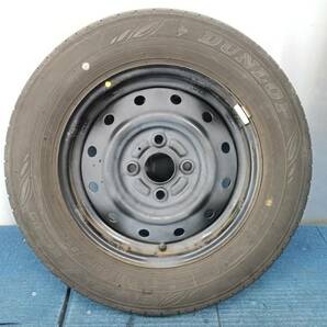 ★8.5-9分山★20年製★ ダンロップENASAVE EC300 145/80R13 スチールホイール 13×4J 4H-100 4本セット 軽自動車等 E337の画像5