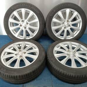 ★7.5-8.5分山★20年製★ ミシュランENERGY SAVER4 175/60R16 社外ホイール 16×6J +45 4H-100 4本セット アクア・フィット等 E433の画像1