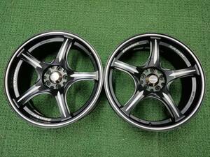 ★希少品★ weds ウェッズ Sport SA-50M 18×7.5J +48 5H-100 2本セット 86・BRZ・プリウス・レガシィ等