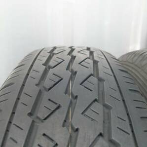 ★8分山★21年製★ ブリヂストンK370 145/80R12 80/78N LT 社外ホイール 12×4J +42 4H-100 4本セット 軽トラ・軽バン等 E520の画像10