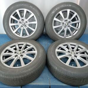 ★7-8分山★19年製★ ブリヂストンREGNO 195/65R15 トヨタ純正ナット用社外ホイール 15×6J +45 5H-100 ウィッシュ・アリオン等 E522の画像1