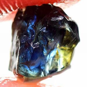 【世界の原石:ブルーサファイア 2.30ct:9198】非加熱 マダガスカル産 Natural Blue Sapphire Rough 鉱物 宝石 標本 コランダム Madagascar