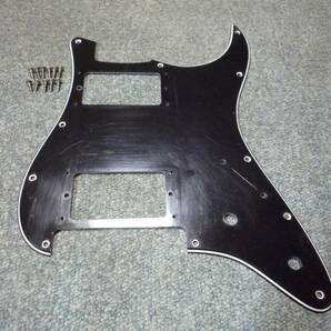 1985年製 FERNANDES FST-85 ST用 Pickguard Black 3PLY 2H 11点留め フロイドローズ用 フェルナンデス ストラトタイプ ピックガード FRT用の画像1