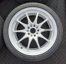 RAYS VOLK RACING CE28 18インチ 7.5J ＋50 5穴 PCD114.3 ホワイト 4本セット 軽量 アルミ鍛造ホイール 超美品 FD2 FN2 CL7_画像3