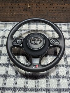 TOYOTA GR86 ZN8 後期モデル 本革 純正ステアリング クレーステッチ 納車外し