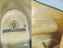 GEORGE COX(ジョージコックス).スエード レザー デザート ブーツ UK8(27/黒/上質.牛革/薄い ラバーソール/パンク/モッズ/raleigh 666)_画像7