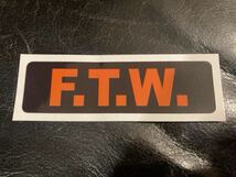 FTWステッカー】Forever Two Wheels / For The Win / Fu ck the world // F.T.W. 9x3cm ハーレー バイカー オートバイ　ずっと二輪車_画像1