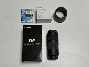 Canon キャノン 純正レンズ RF 100-400mm F5.6-8 IS USM 純正レンズフード付き KENKOレンズ保護フィルター付き 中古 美品 程度良好