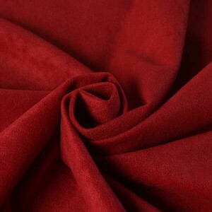 ♪ポリエステルトリコットスエード 赤 巾：115cm♪3m[9446]