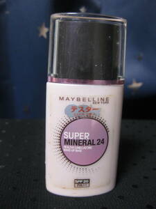 中古 MAYBELINvメイベリン SUPER MINERAL 24 SP ミネラルメイクアップベー スロングキープ 01 ナチュラル ３０ｍｌ テスタ－用