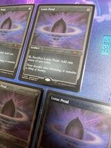 MTG Lotus Petal （水蓮の花びら）英語版エッチングFoil プロモカード5枚セット　マジック Set of 5_画像4