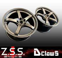 ☆Z.S.S. Dclaw5 18インチ 8.5J +38 PCD114.3 5穴 2本set ハイパーブラックシルバー ホイール マークⅡ チェイサー RX-7 ランエボ ZSS_画像1