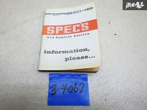 [ cat pohs ]PORSCHE Porsche 356? specifications book 3rd English Edition small booklet maintenance . immediate payment stock have understand person shelves 9-4-C
