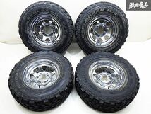 ●CMW JAPAN スチールホイール 15インチ 7J -15位 PCD 139.7 5h ヨコハマ GEOLANDAR M/T+ 30×9.50R15 LT 11y JA12 JA22 ジムニー 棚K-8_画像1