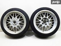 ■●BBS RG139 17インチ 8J +35 PCD 114.3 5H ダンロップ LE MANS LM702 215/45ZR17 03y 2本 スカイライン シーマ フーガ ステージア 棚U-5_画像1