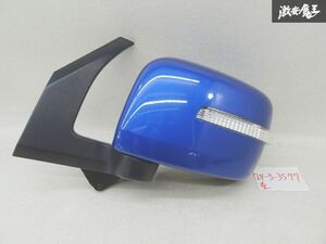 【実働】スズキ 純正 MF33S MRワゴン ドアミラー サイドミラー 左 左側 助手席 ZCW パールメタリックカシミールブルー 7P 電動格納 棚7-2