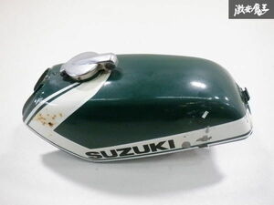 純正 SUZUKI スズキ TS125 ハスラー 燃料タンク フューエルタンク ガソリンタンク 緑×白 バイク部品 即納 希少 旧車 棚34-1