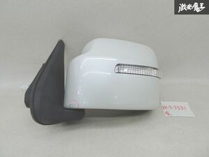 【点灯動作OK】 スズキ 純正 JB23W ジムニー ドアミラー サイドミラー ウインカー 左 左側 助手席側 電動格納 8P ホワイトパール系 棚13-2