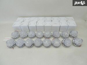 社外 トラック用 サイドマーカー マーカー ランプ 16連 LED 24V クリア プラスチック 標識 汎用 丸型 直径 約9cm 高さ 約8cm 16個 棚J-4