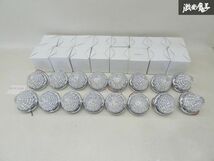 社外 トラック用 サイドマーカー マーカー ランプ 16連 LED 24V クリア プラスチック 標識 丸型 直径 約9cm 高さ 約8cm 16個 汎用 棚J-5_画像1