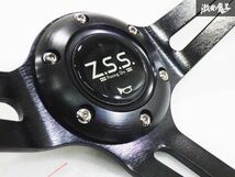 ■【未使用 アウトレット】Z.S.S. ZSS 汎用 ディープコーン スポーツ ステアリング Type-D2 35φ カーボン調 350mm ロゴ刺繍入 白 棚22-5_画像3