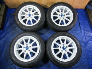 激安即決！BRANDLE-LINE 16-6.5J 5H/114.3 ET48 + TOYO 195/60R16 2021年製！中古4本！セレナ ラフェスタ等！T008152