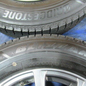 激安即決！MANARAY 16-6.5J 5H/114.3 ET38 + 冬タイヤ 205/65R16 中古4本！アルファード エスティマ ティアナ スカイライン T008205の画像8