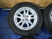 激安即決！Fang 14-5.5J 4H/100 ET45 + YOKOHAMA 185/70R14 2020年製 中古4本！カローラ フィルダー ノート シビック等！T008216_画像3