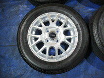 激安即決！美品 TOPRUN 13-4B 4H/100 ET45 ＋ BRIDGESTONE 155/65R13 2022年製 中古4本 ワゴンR ラパン アルト パレット T008279_画像5