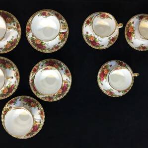 『 カップ＆ソーサ― 』E5 美品8客セット ROYAL ALBERT ロイヤルアルバート オールドカントリー ローズ 食器 アンティーク ★古時家★の画像6