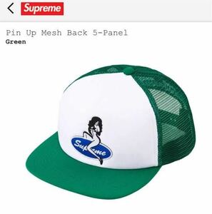 【新品】 Supreme Pin Up 5 Panel Green mesh cap シュプリーム メッシュキャップ キャップ グリーン