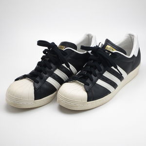 送料無料 正規品 本物保証 簡単クリーニング済み ADIDAS SUPERSTAR アディダス スーパースター ブラック／ホワイト US9 27cm