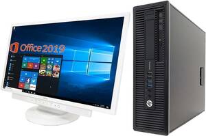 【サポート付き】【大画面24インチ液晶セット】HP 600G1 パソコン Core i7-4770 3.4GHz 大容量メモリー:16GB HDD:4TB