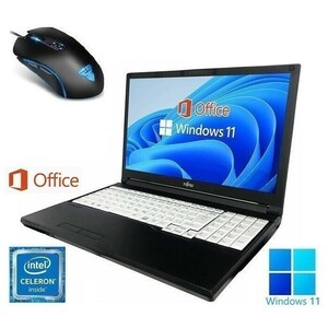 [ поддержка имеется ] Fujitsu Note PC A577 Windows11 память :4GB большая вместимость SSD:256GB Office2019 & [ новейший версия ]ge-ming мышь X9 usb проводной 