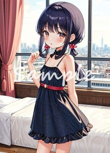 [1点限り 1スタ A4 アート ポスター ラミネート] セクシー アイドル 美女 美人 かわいい 女の子 制服 下着 イラスト アニメ 同人 BG117